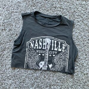 SHEIN Gray Nashville Tank Top